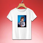 Customized Round Neck Poly T-shirt with Photo