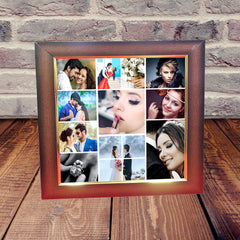 Modern Square LED Wooden Photo Frame
