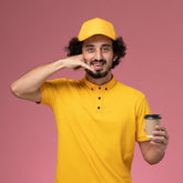 Premium Collar Polo T-Shirt-- Yellow