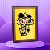 Family Tree Style Photo Collage – Wooden Finish