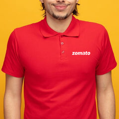 Premium Collar Polo T-Shirt--Red