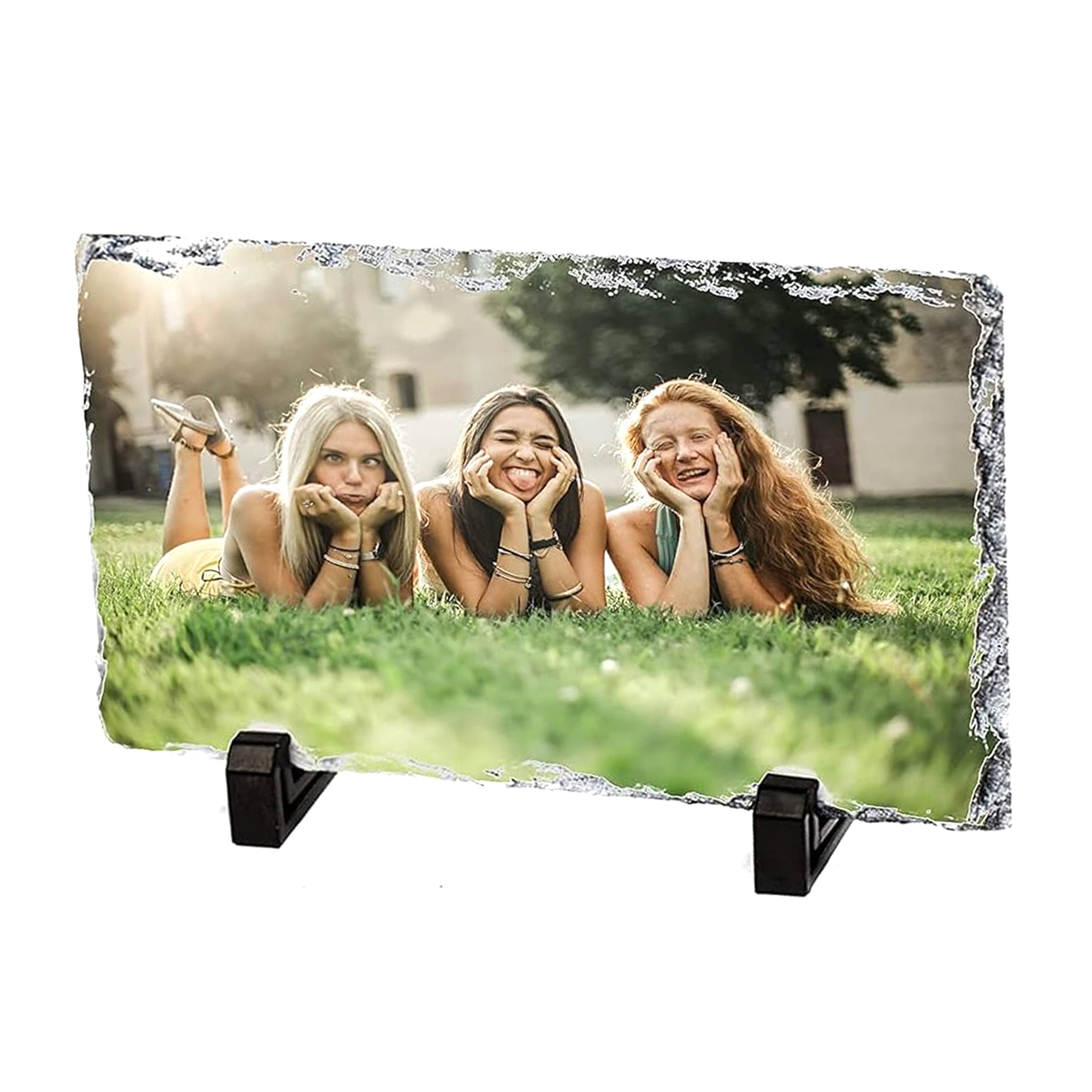 Custom Rectangle Shape Stone with Photo