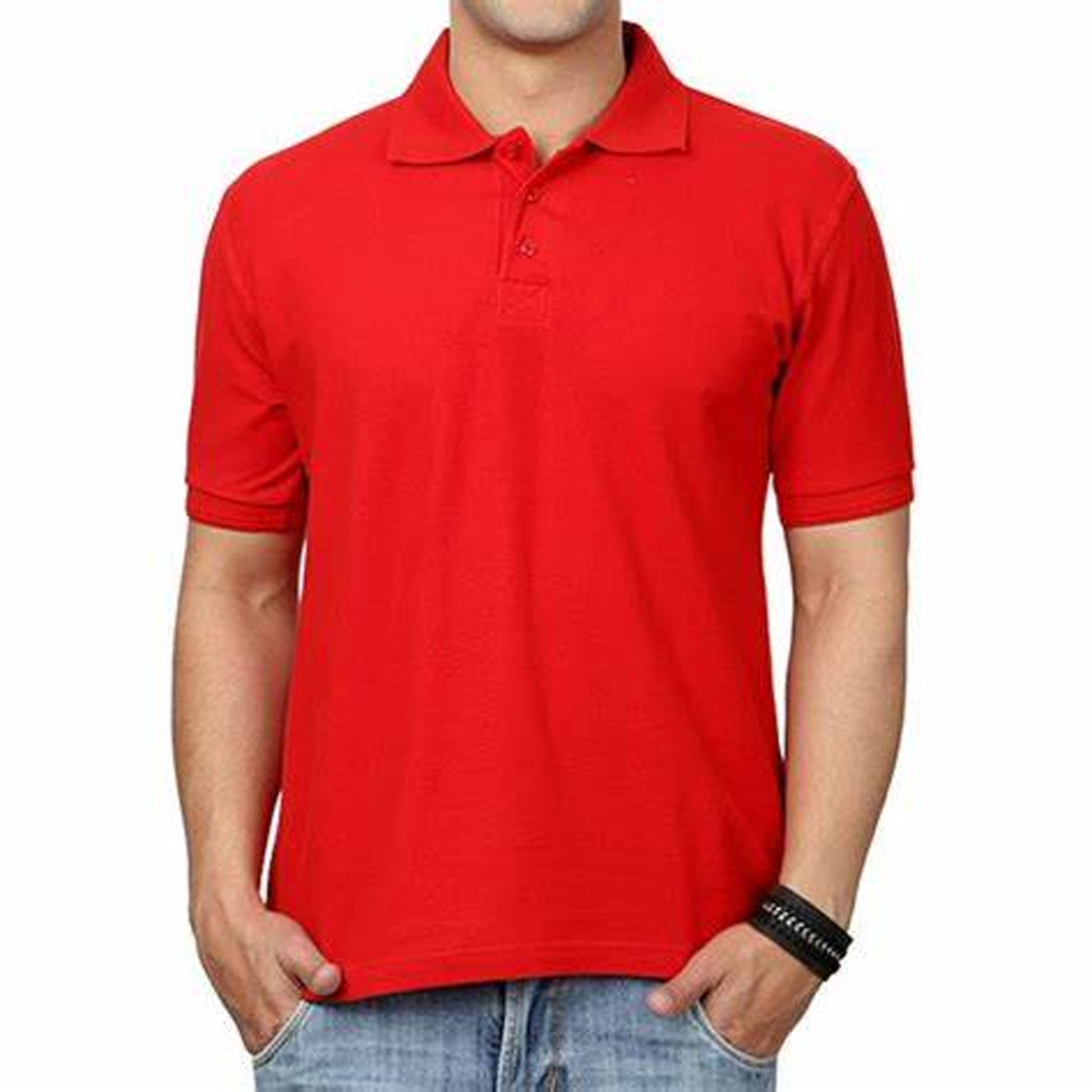 Premium Collar Polo T-Shirt--Red