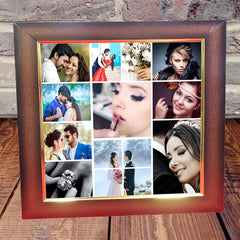 Modern Square LED Wooden Photo Frame
