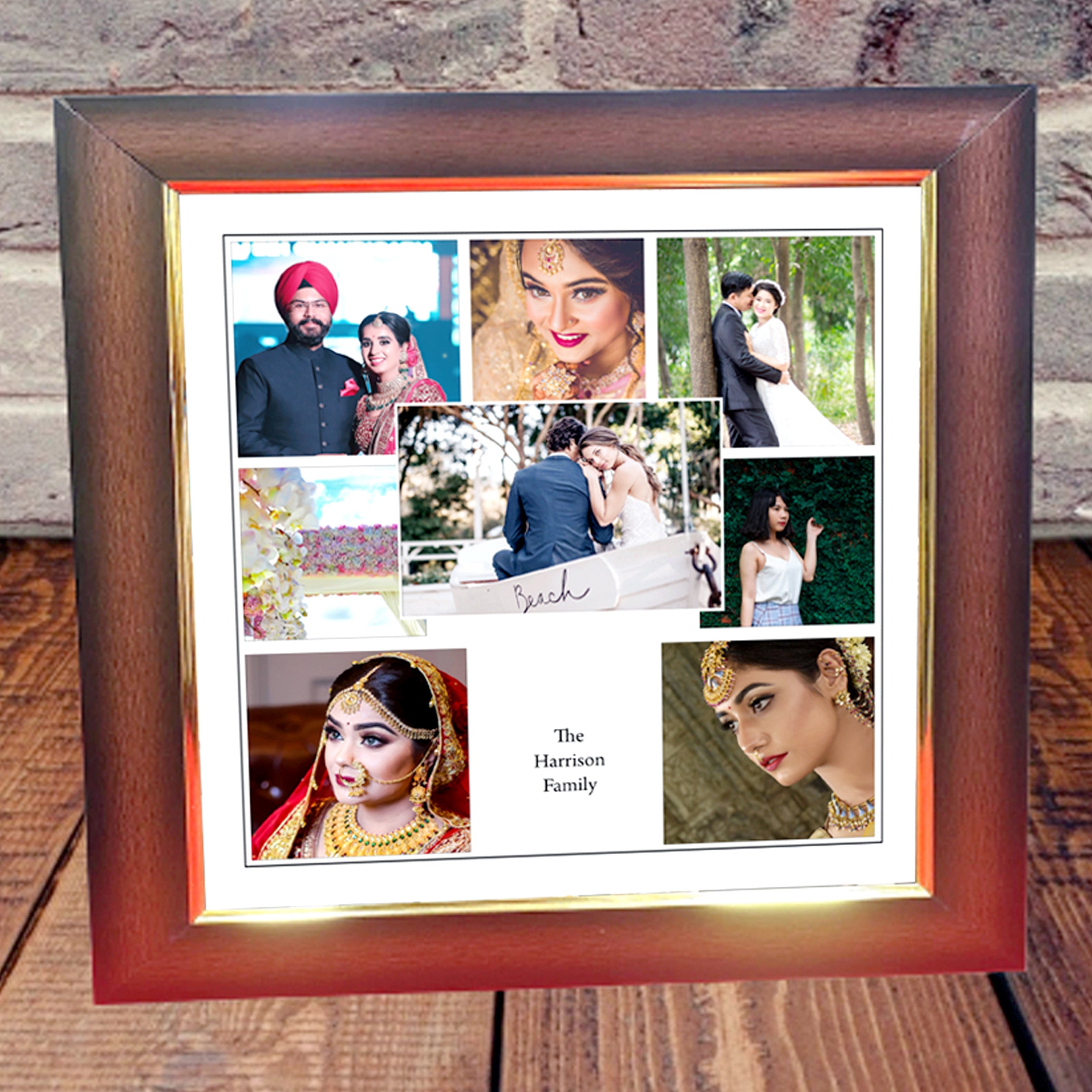 Romantic Square LED Frame with Custom Photo