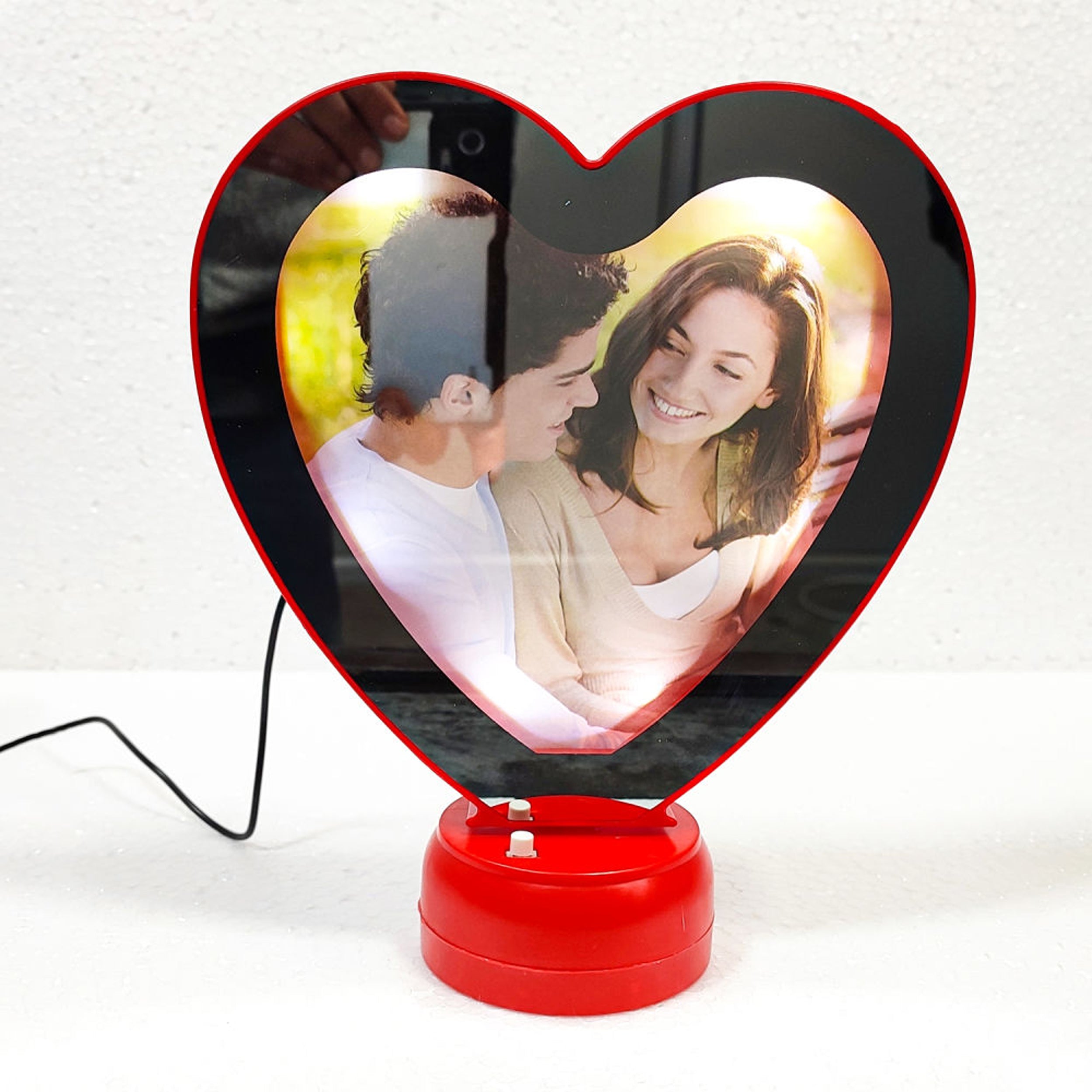 Custom Heart Mirror Frame – Plastic & Glass