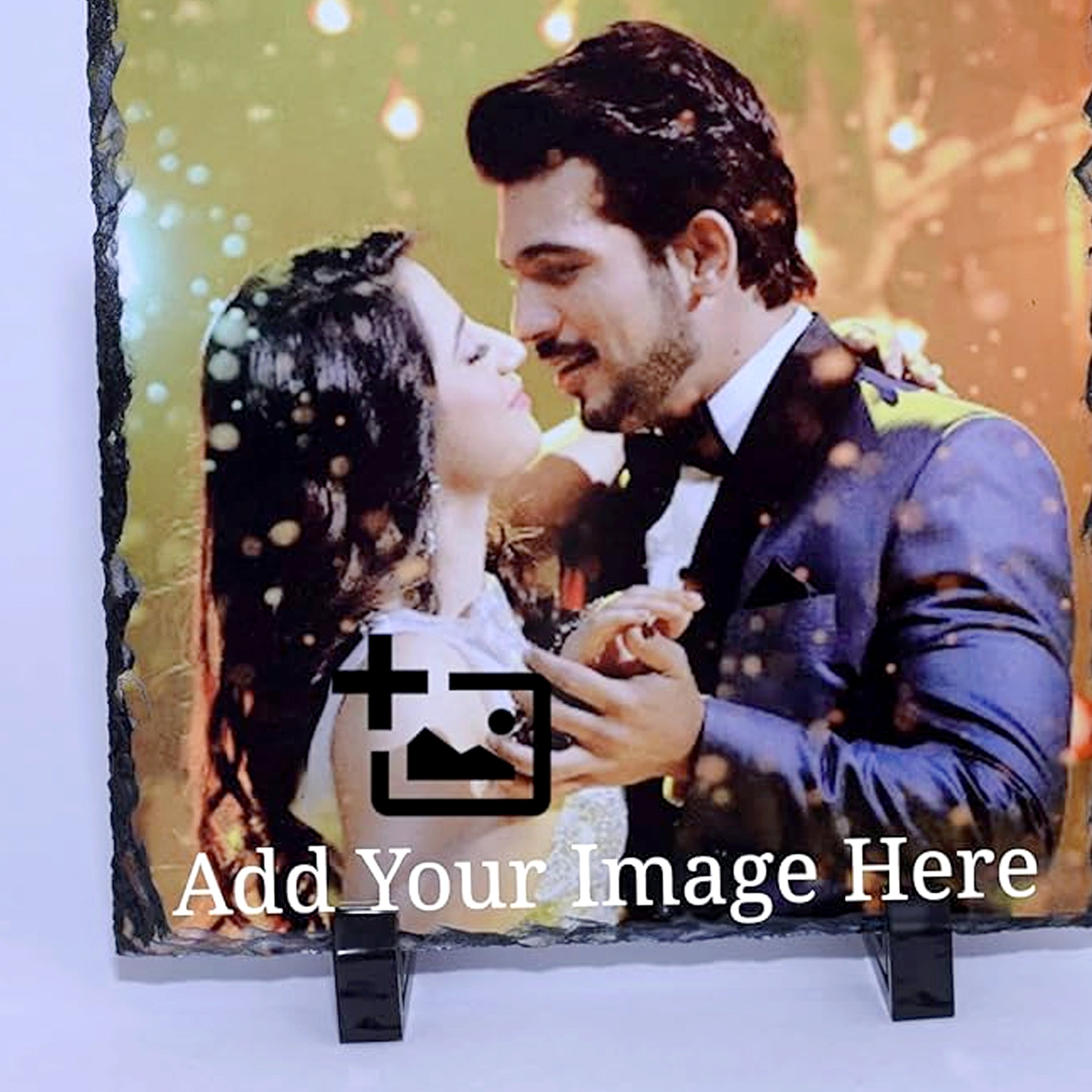 Custom Square Stone Photo Frame - For Special Moments