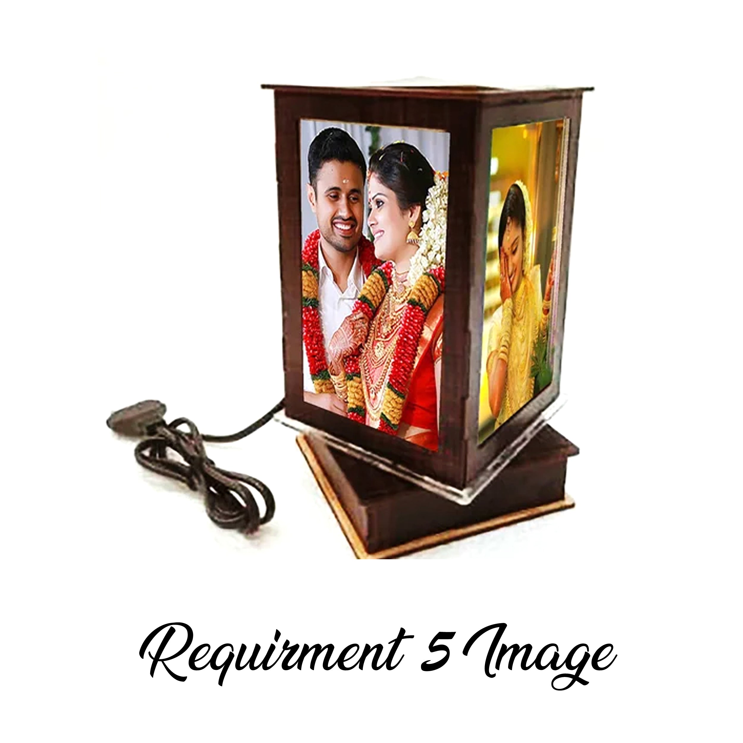 LED Moving Display Lamp – Personalized Gift (Required 5 Images)
