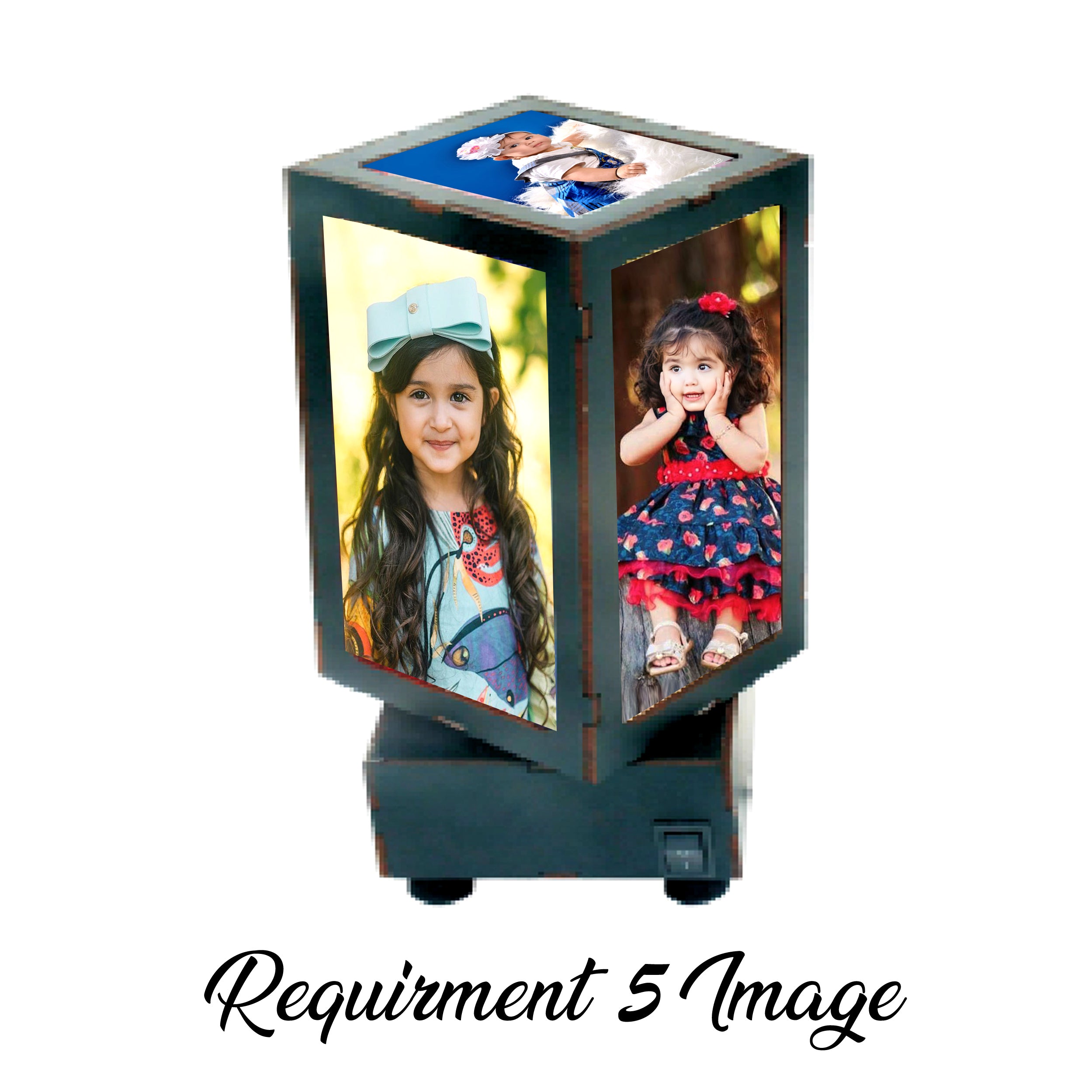 LED Moving Display Lamp – Personalized Gift (Required 5 Images)