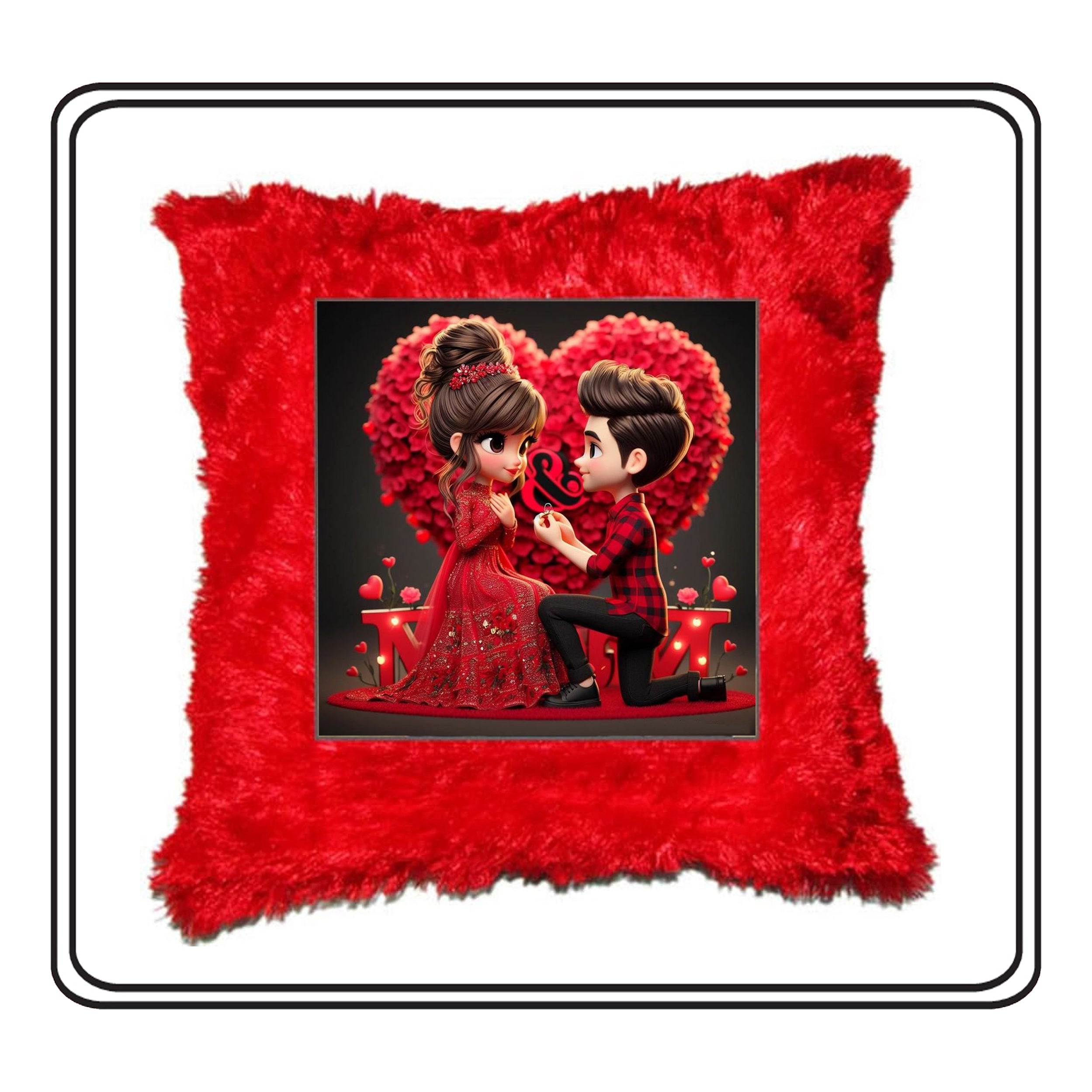 Customized Square Fur Cushion – Add a Personal Touch to Comfort & Gifting