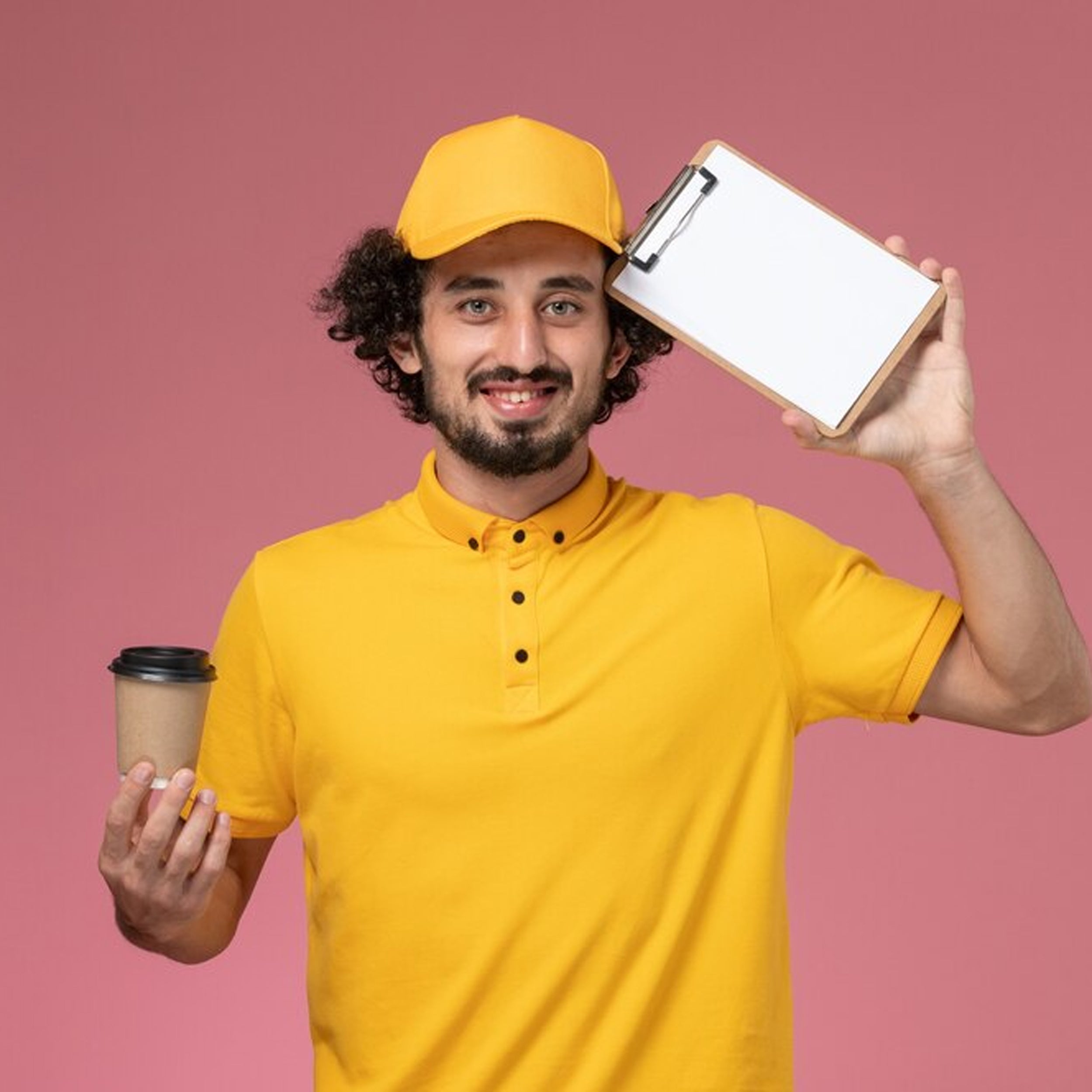 Premium Collar Polo T-Shirt-- Yellow