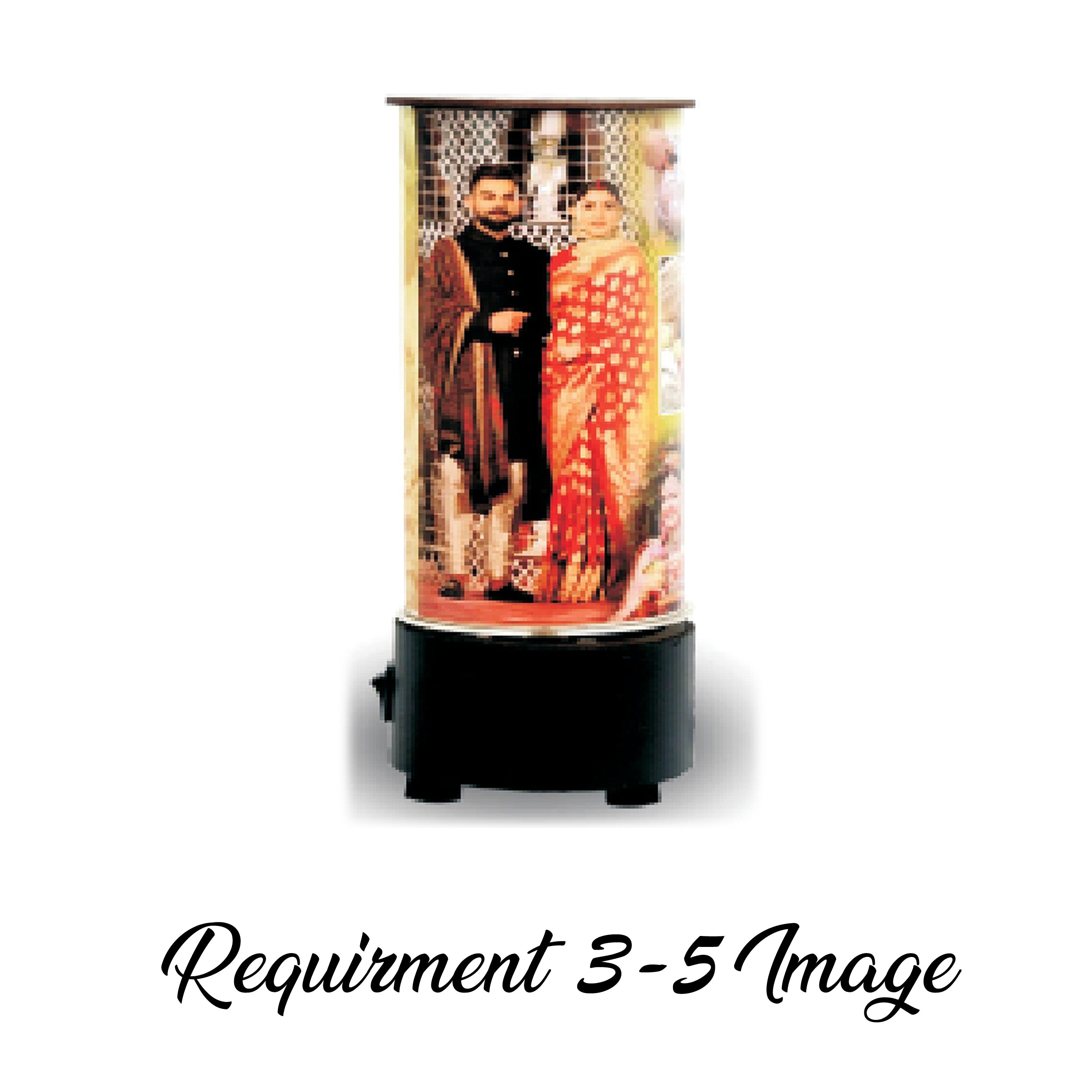 360° Rotating Round LED Lamp – MDF