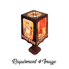 Customized LED Night Lamp – Wooden (Required 4 Images)