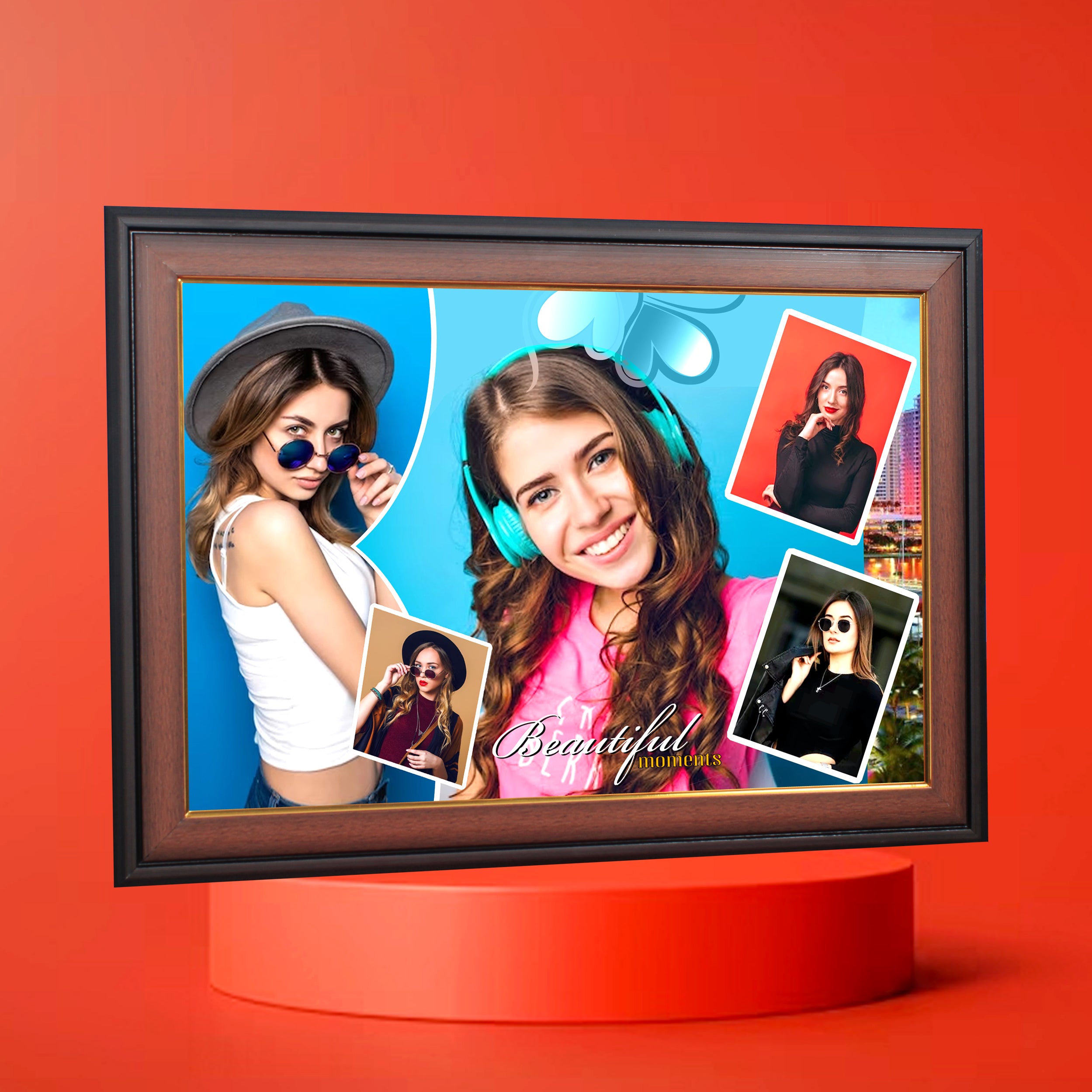 Personalized Beautiful Moments Frame – Multi Photo Layout