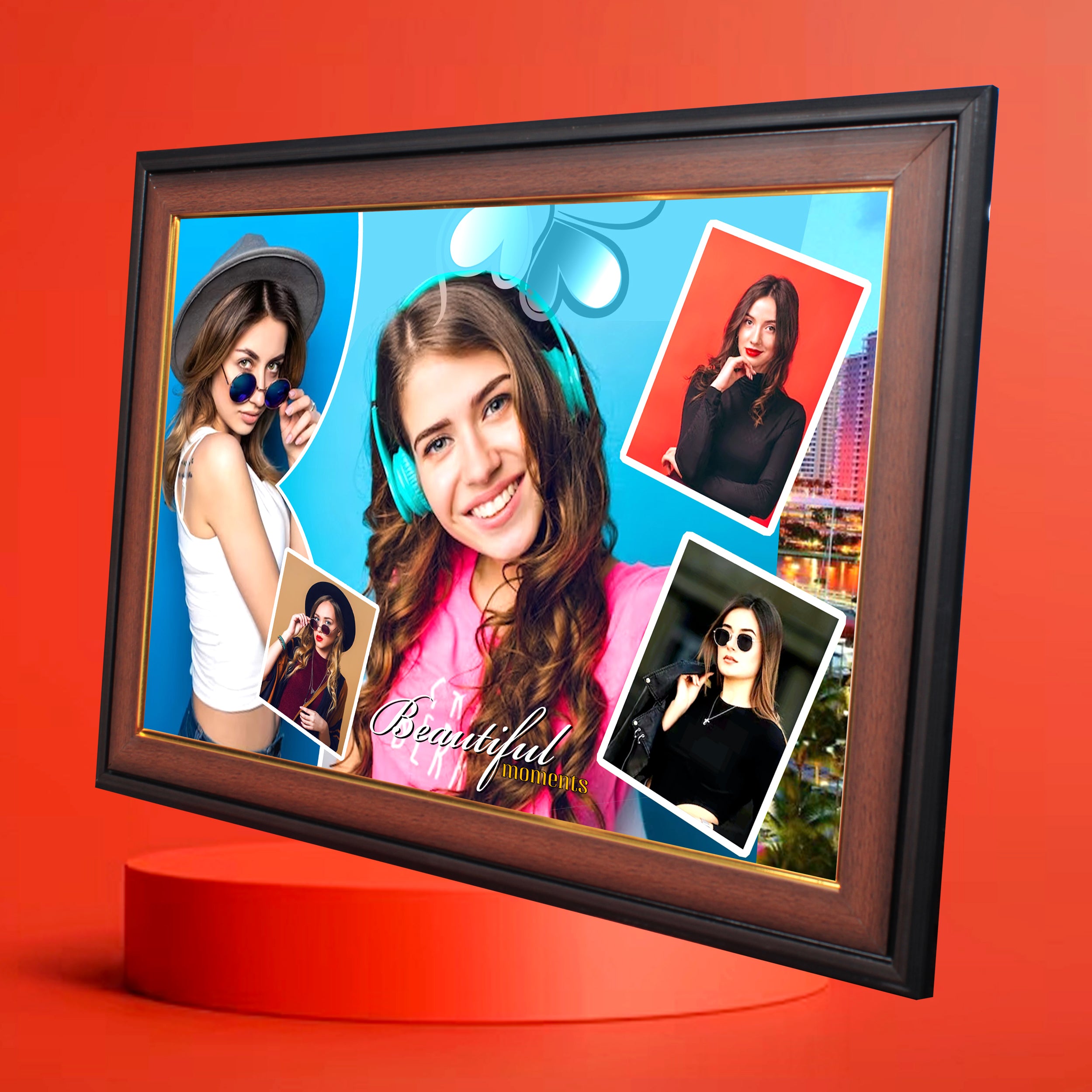 Personalized Beautiful Moments Frame – Multi Photo Layout