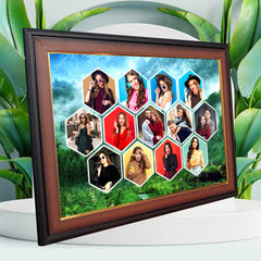 Wooden LED Collage Photo Frame – Decorative Gift