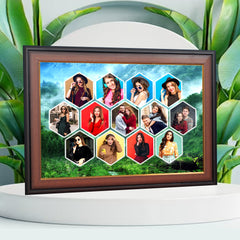 Wooden LED Collage Photo Frame – Decorative Gift