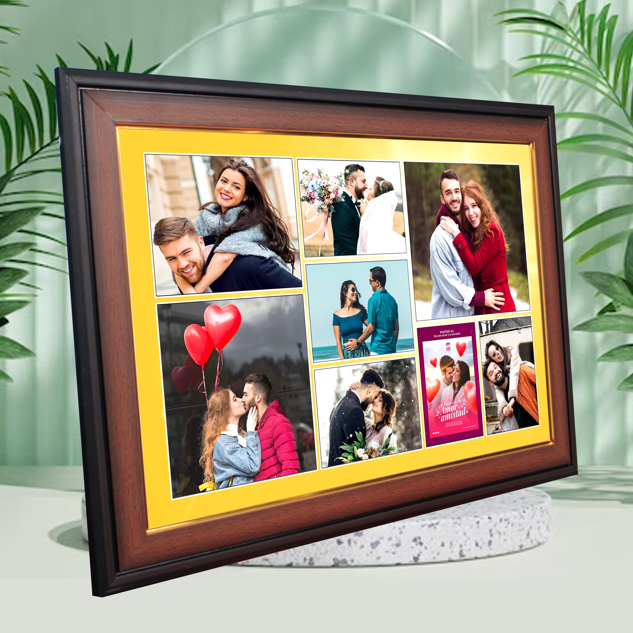 Custom Collage Photo Frame – Wooden Finish