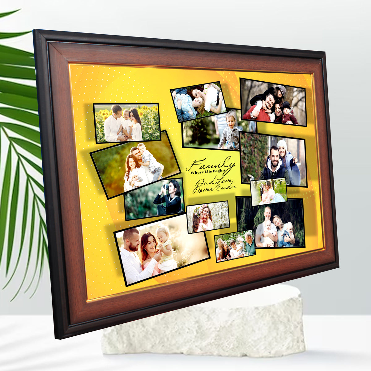 Family Collage Photo Frame – Wooden & HD Print