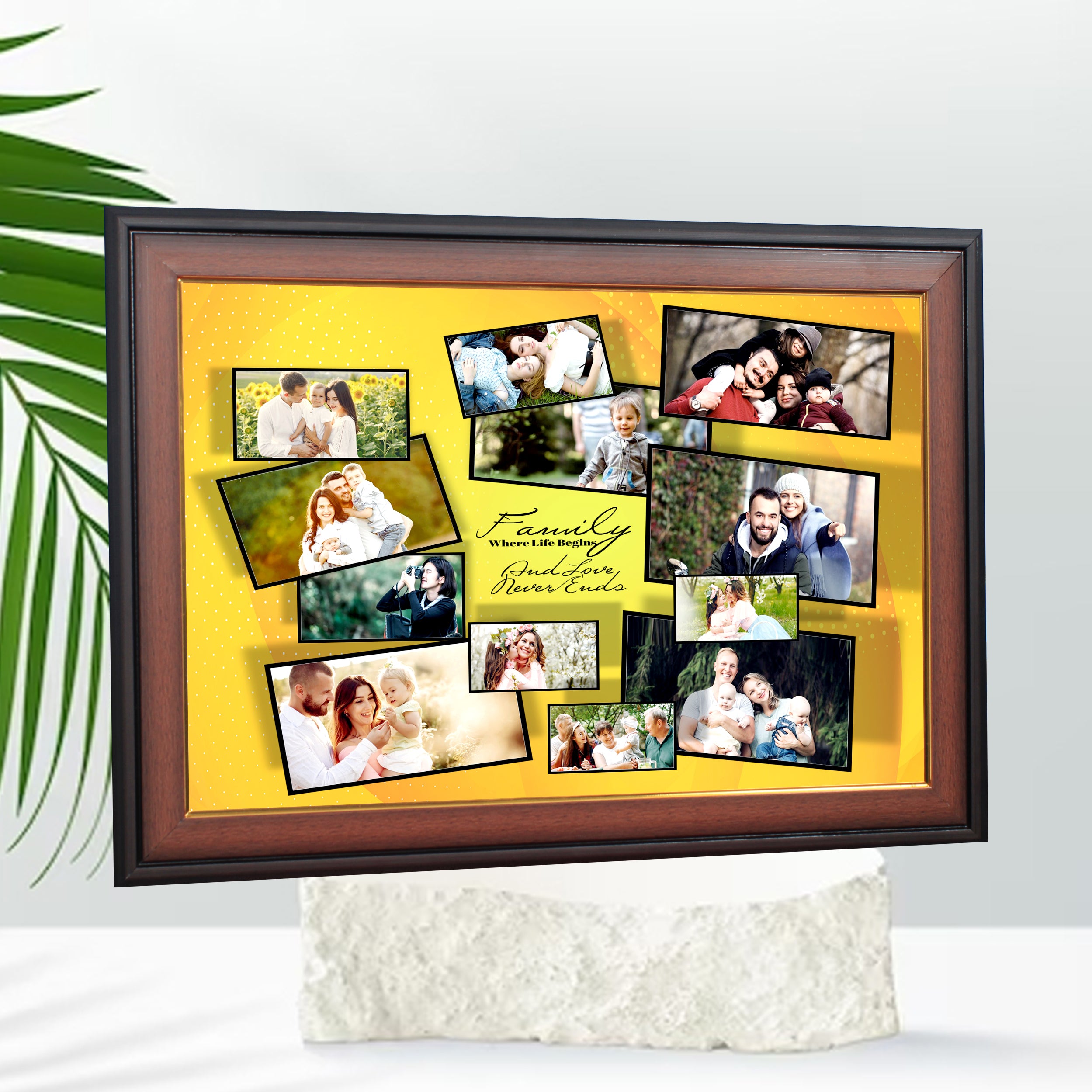 Family Collage Photo Frame – Wooden & HD Print
