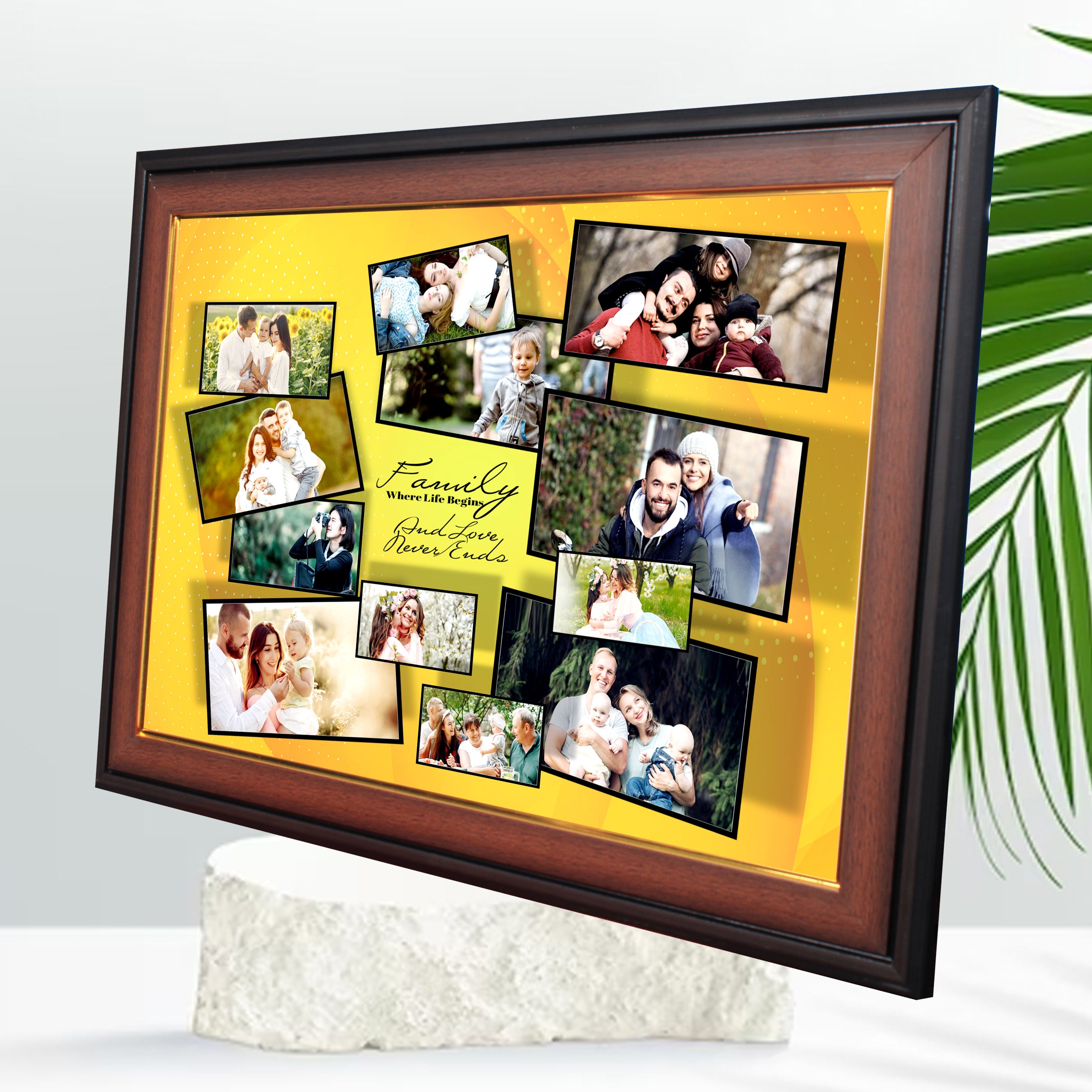 Family Collage Photo Frame – Wooden & HD Print