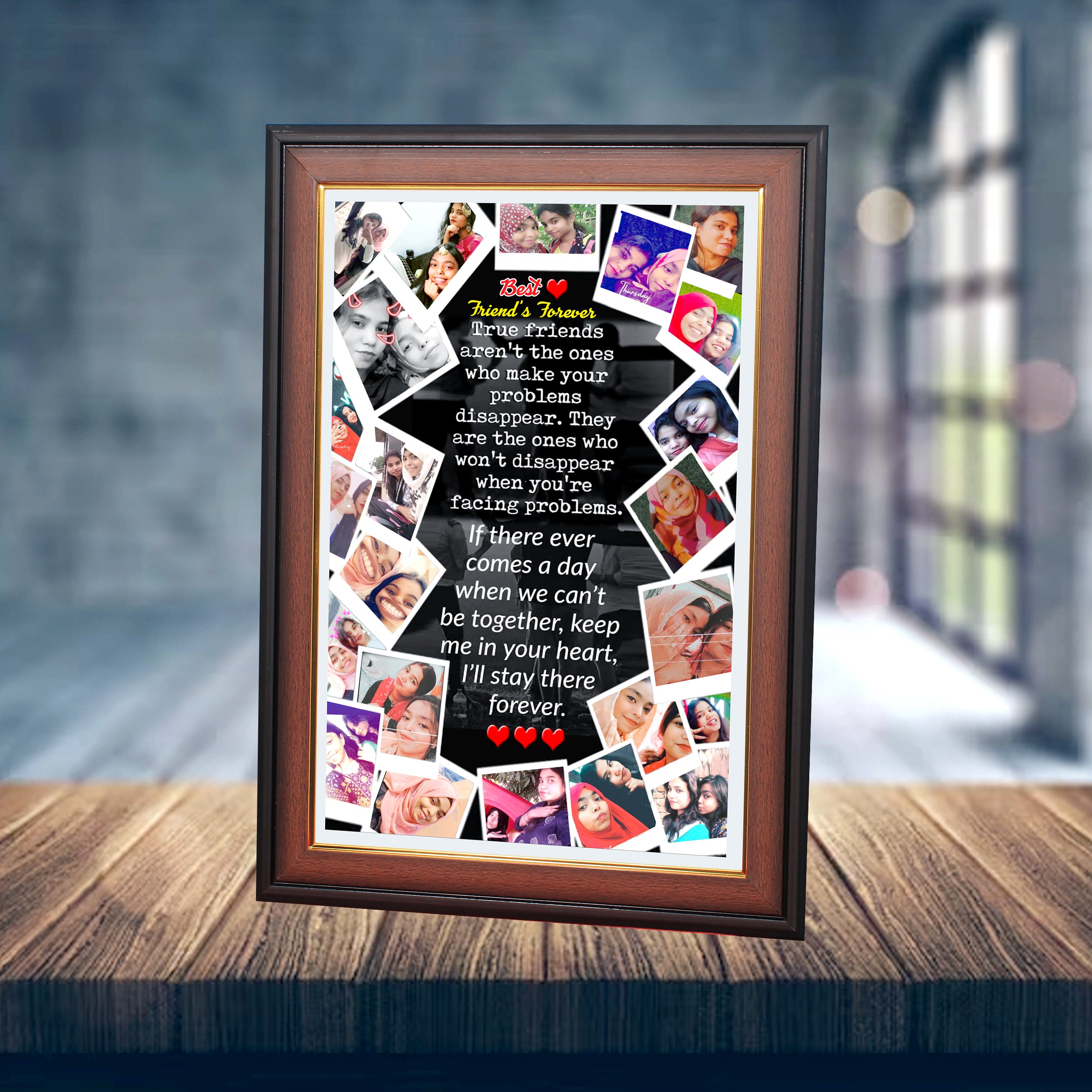Personalized Multi Picture Frame – Wooden Bit