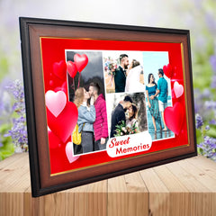 Red Heart Collage for Couple & Family Photos