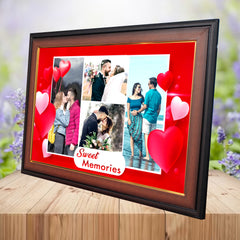 Red Heart Collage for Couple & Family Photos