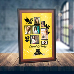 Family Love Photo Collage Frame – Wooden Finish